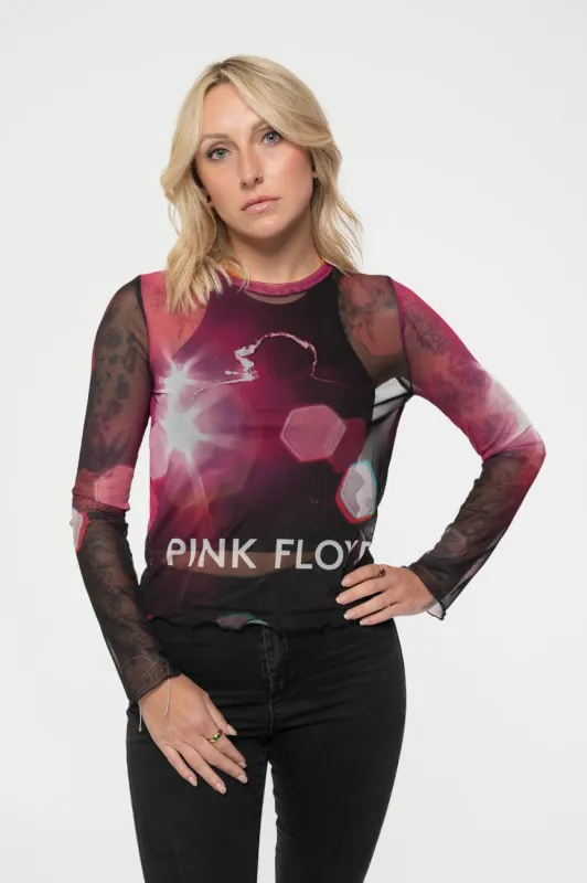 Pink Floyd Knebworth 90 Long Sleeve Mesh Crop Top sold by Paradiso Clothing