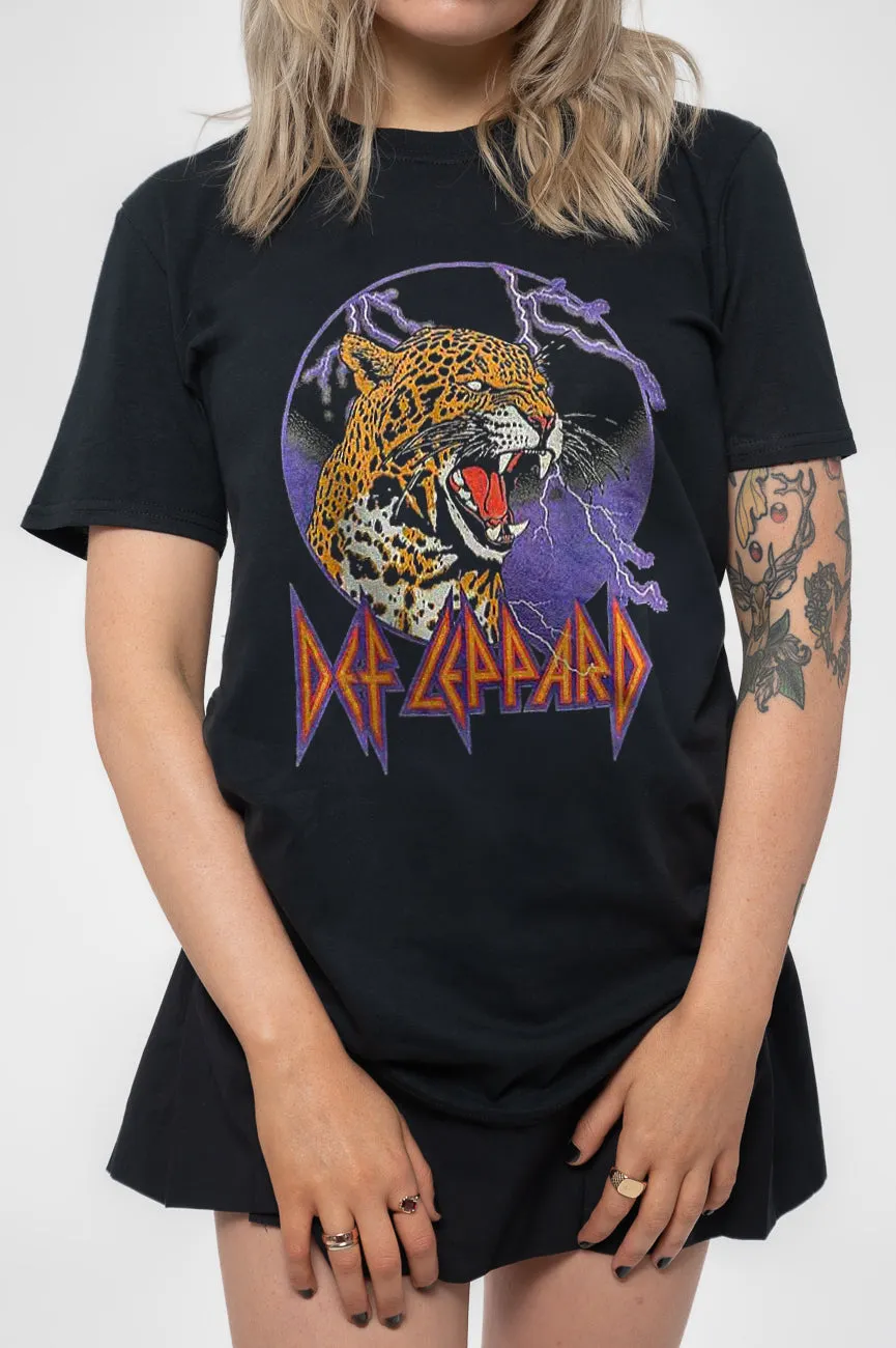Def Leppard Lightning Leopard T Shirt sold by Paradiso Clothing product image thumbnail 3