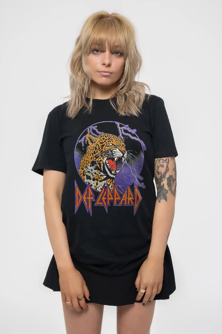 Def Leppard Lightning Leopard T Shirt sold by Paradiso Clothing