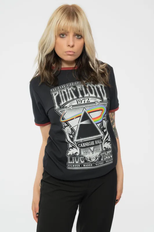Pink Floyd Carnegie Hall Poster Ringer T Shirt sold by Paradiso Clothing