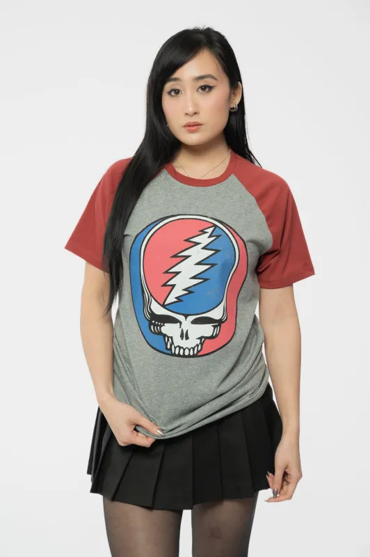 Grateful Dead Steal Your Face Raglan T Shirt sold by Paradiso Clothing