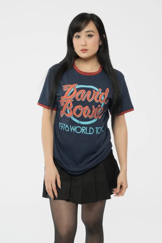 David Bowie 1978 World Tour Ringer T Shirt sold by Paradiso Clothing
