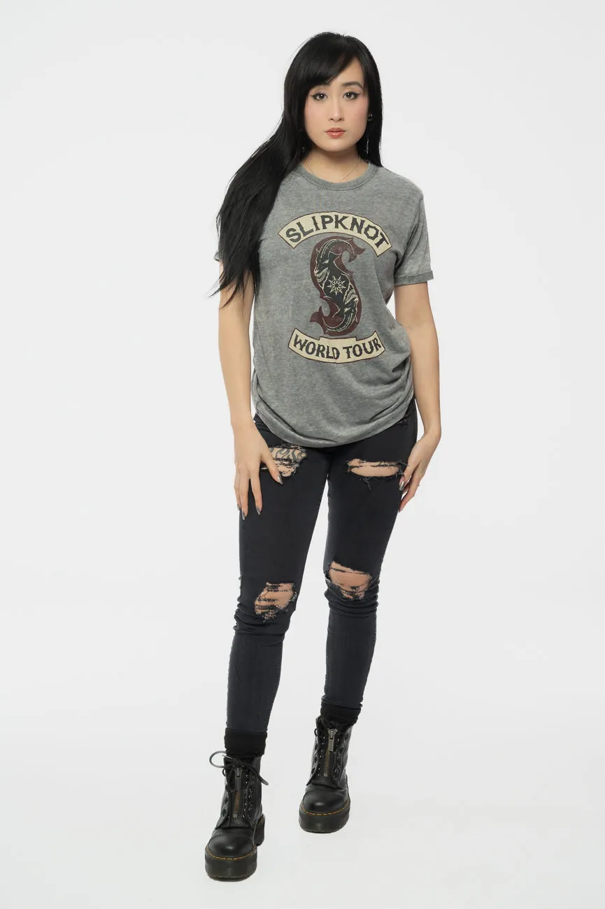 Slipknot World Tour Tribal Burnout T Shirt sold by Paradiso Clothing product image thumbnail 2