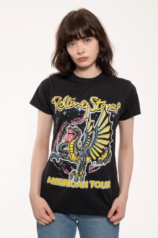 The Rolling Stones American Tour Dragon Skinny Fit T Shirt sold by Paradiso Clothing