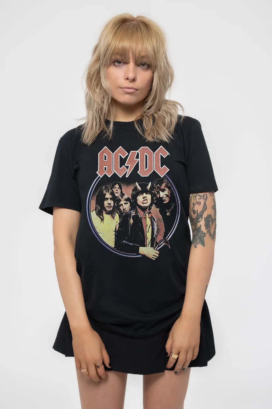 AC/DC Highway To Hell Circle Womens Skinny Fit T Shirt sold by Paradiso Clothing