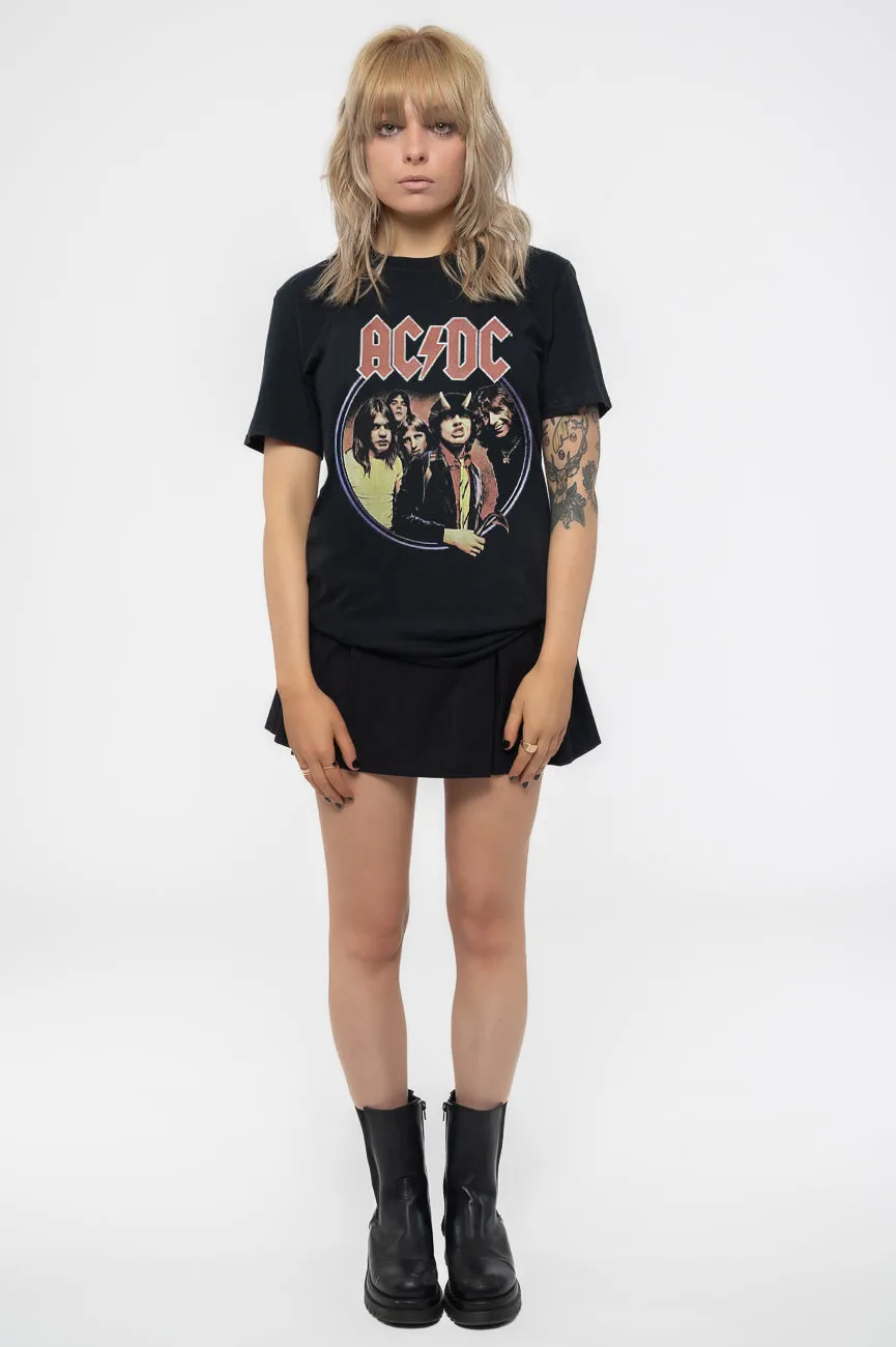 AC/DC Highway To Hell Circle Womens Skinny Fit T Shirt sold by Paradiso Clothing product image thumbnail 2