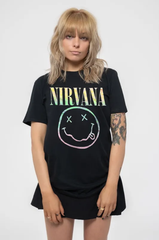 Nirvana Sorbet Ray Smile Boyfriend Fit T Shirt sold by Paradiso Clothing