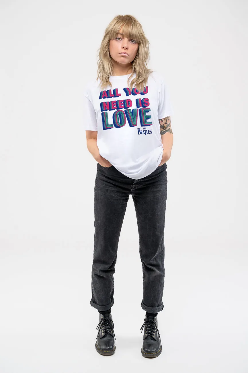 The Beatles All You Need Is Love Skinny Fit T Shirt sold by Paradiso Clothing product image thumbnail 2