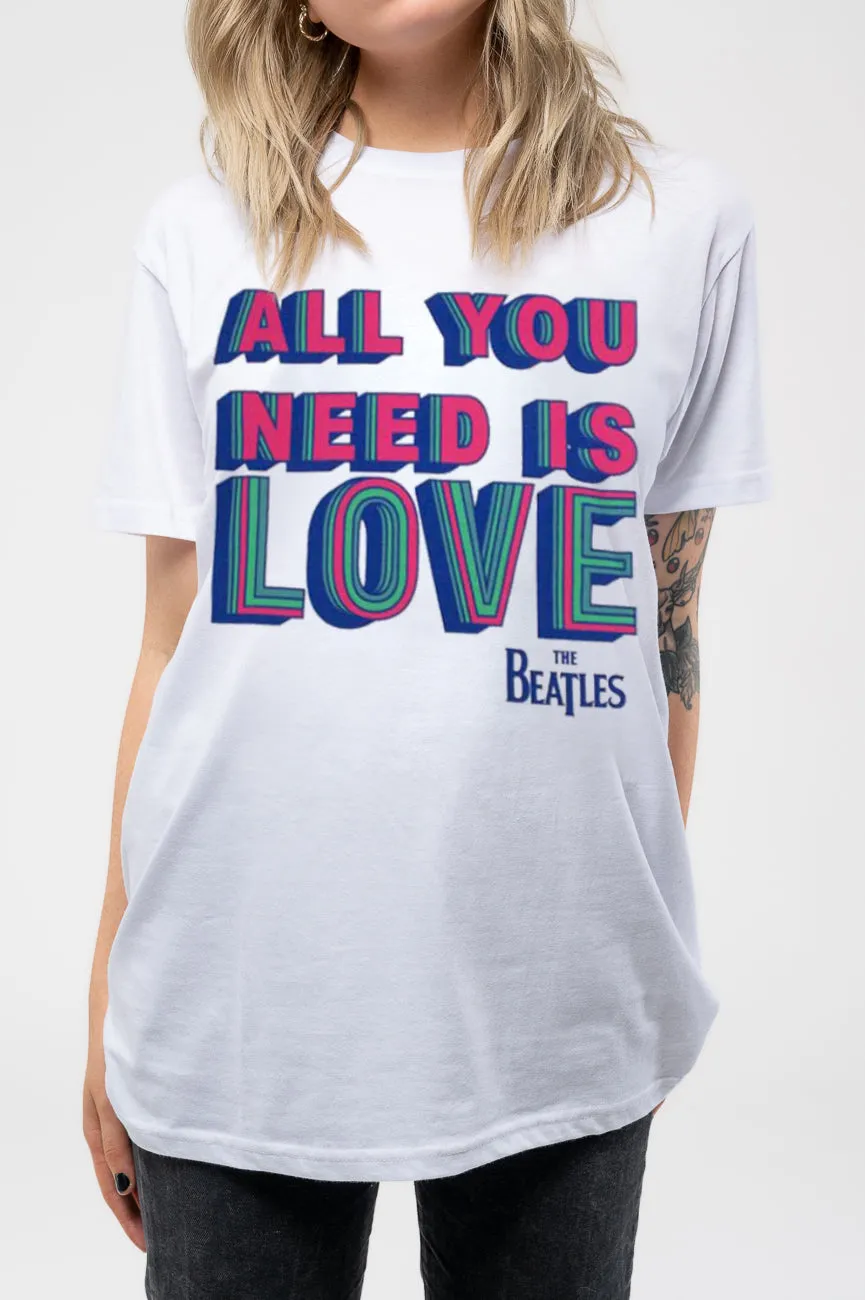 The Beatles All You Need Is Love Skinny Fit T Shirt sold by Paradiso Clothing product image thumbnail 3