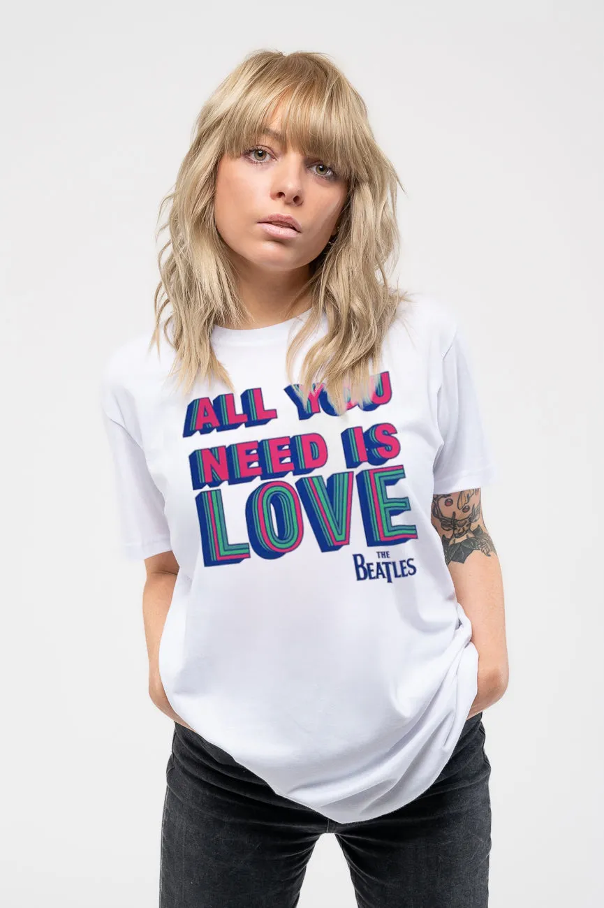 The Beatles All You Need Is Love Skinny Fit T Shirt sold by Paradiso Clothing