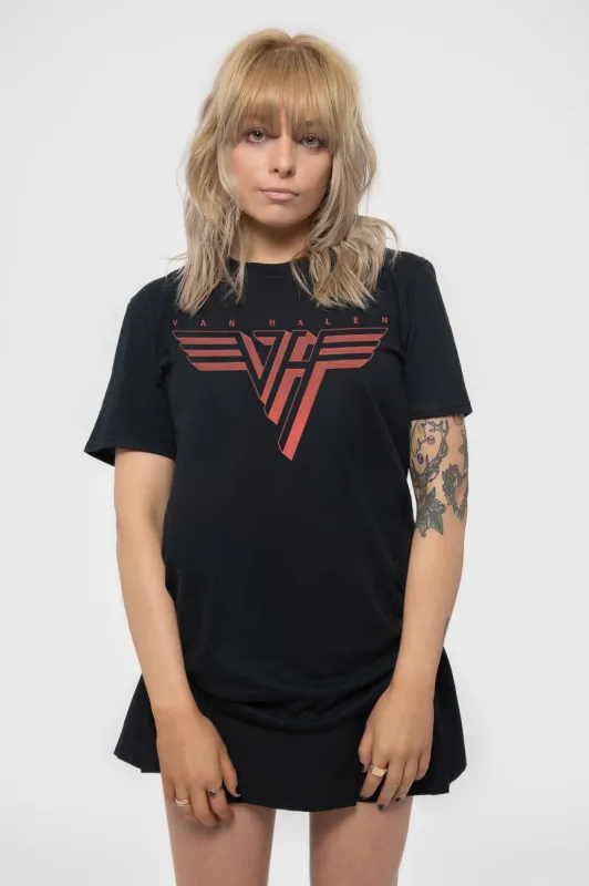 Van Halen Classic Red Band Logo Skinny Fit T Shirt sold by Paradiso Clothing