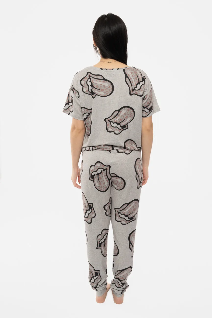The Rolling Stones Heart Tongue Pyjamas sold by Paradiso Clothing product image thumbnail 4