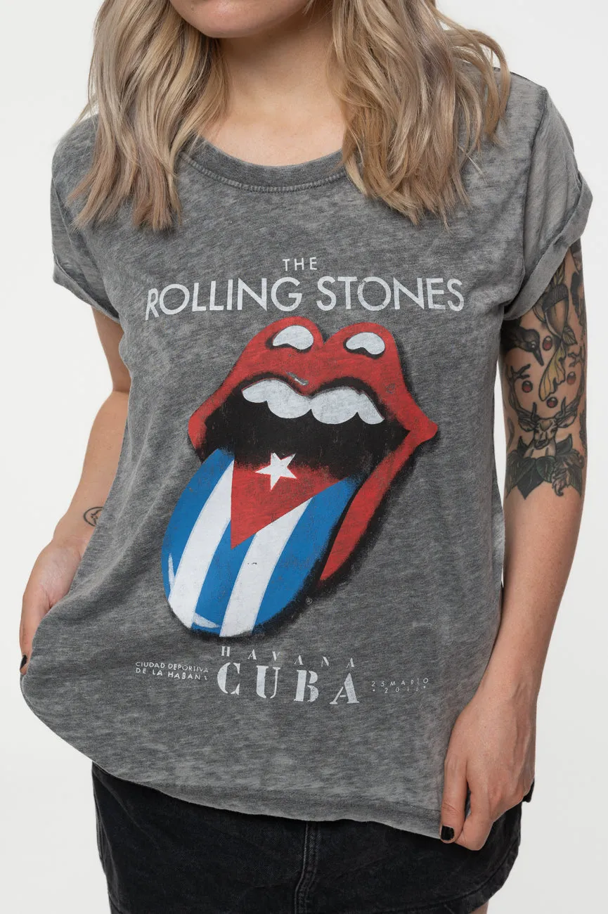The Rolling Stones Havana Cuba Burnout T Shirt sold by Paradiso Clothing product image thumbnail 3