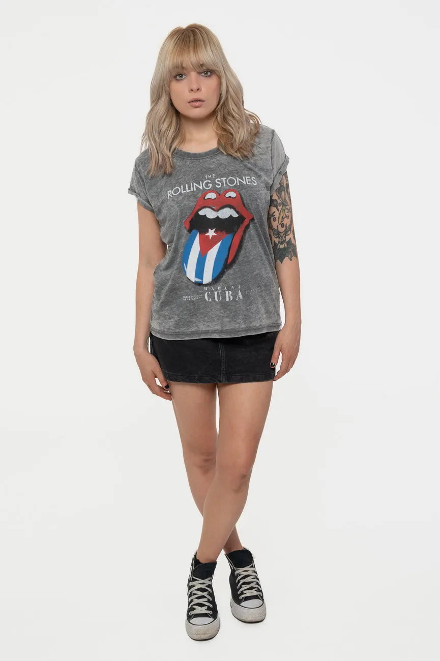 The Rolling Stones Havana Cuba Burnout T Shirt sold by Paradiso Clothing product image thumbnail 2