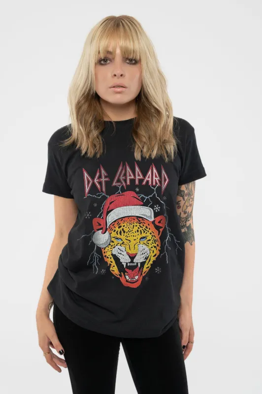 Def Leppard Holiday Leppard Christmas T Shirt sold by Paradiso Clothing
