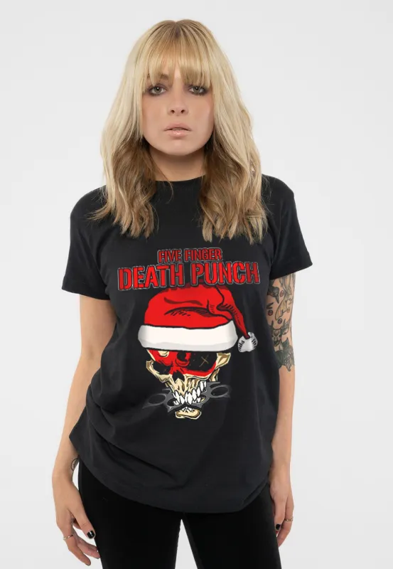 Five Finger Death Punch Santa Knucklehead Christmas T Shirt made by Paradiso Clothing
