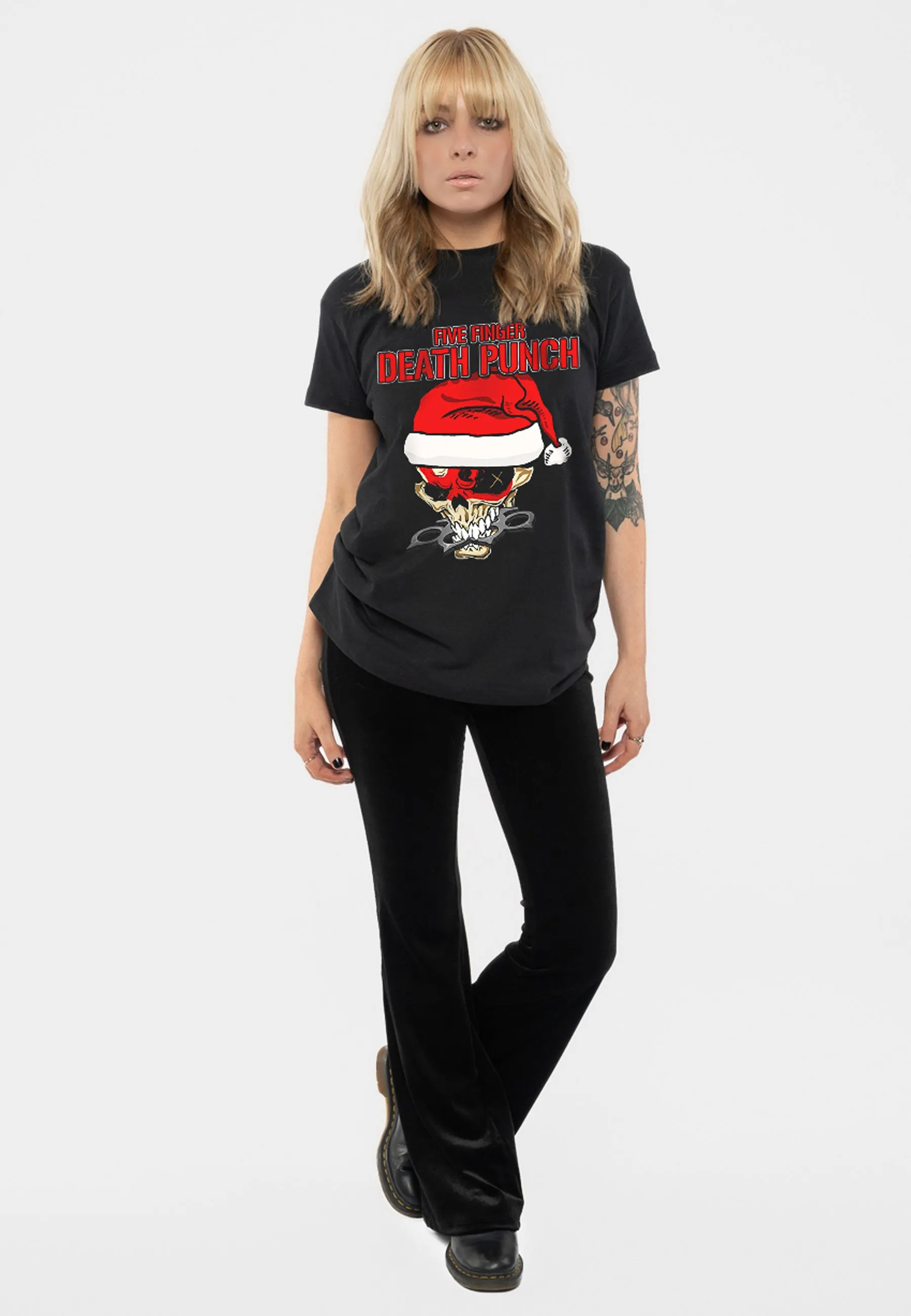 Five Finger Death Punch Santa Knucklehead Christmas T Shirt sold by Paradiso Clothing product image thumbnail 2