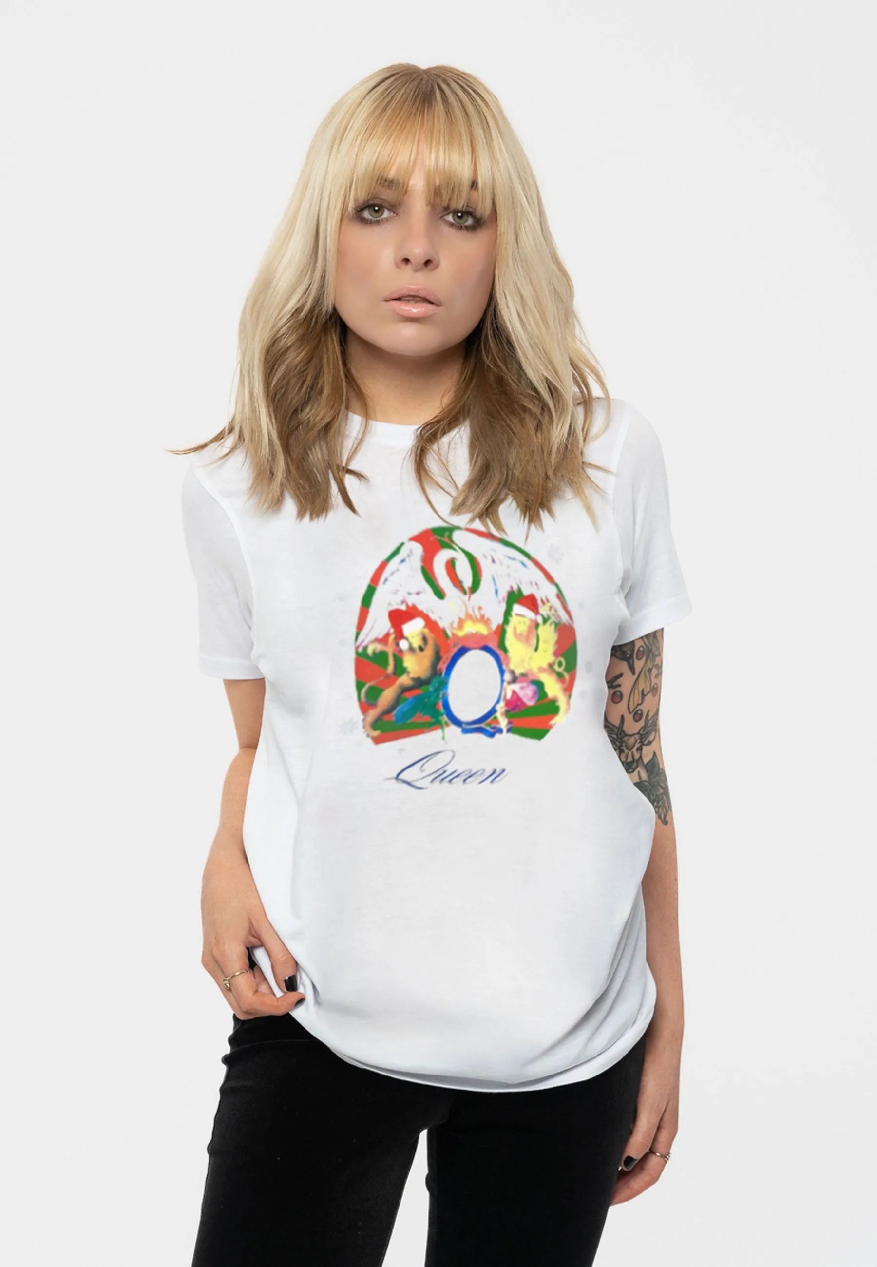 Queen Snowflake Crest Christmas T Shirt sold by Paradiso Clothing