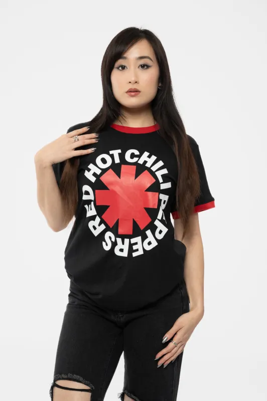 Red Hot Chili Peppers Classic Asterisk Ringer T Shirt sold by Paradiso Clothing