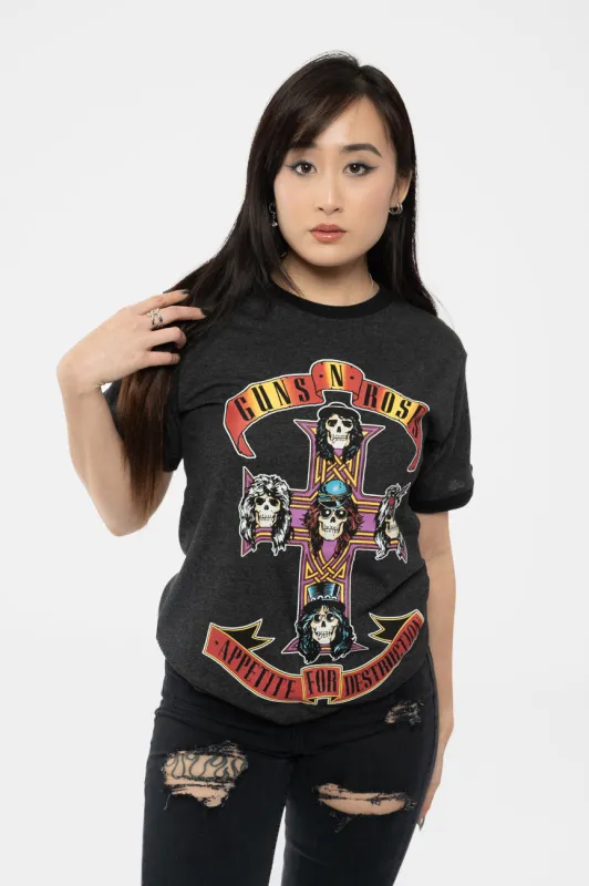 Guns N Roses Appetite for Destruction Ringer T Shirt sold by Paradiso Clothing