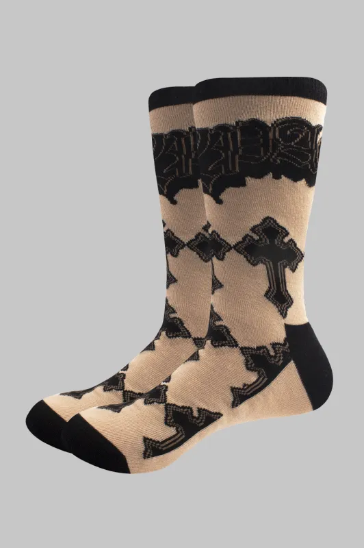 Tupac Cross Logo Ankle Socks sold by Paradiso Clothing