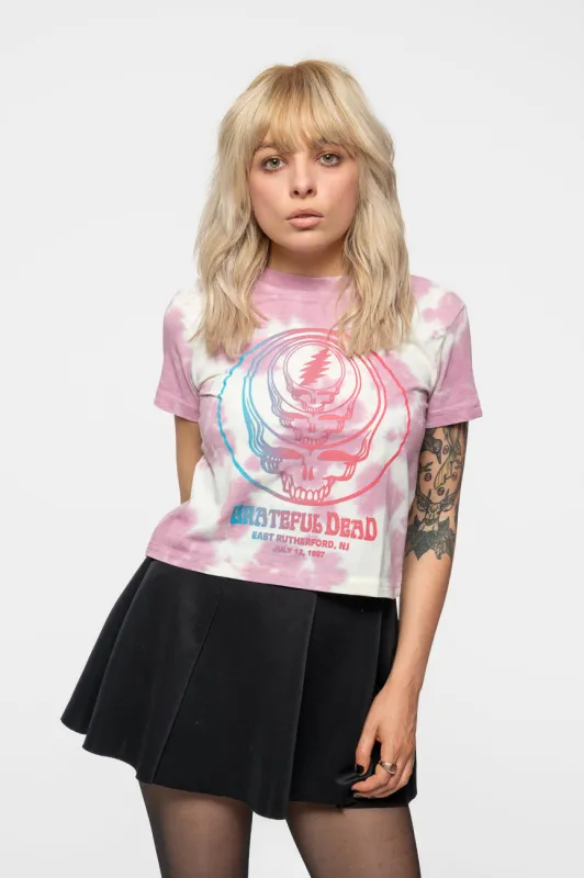Grateful Dead Concentric Skulls Crop Top sold by Paradiso Clothing