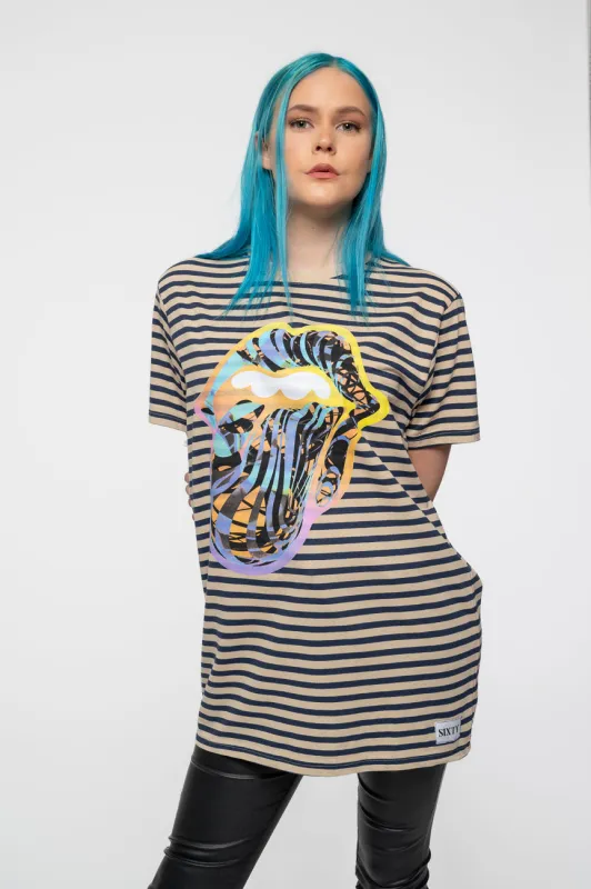 The Rolling Stones Cyberdelic Stripes T Shirt made by the Rolling Stones