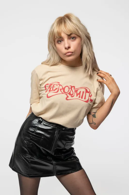 Aerosmith Classic Band Logo T Shirt made by Paradiso Clothing