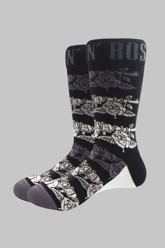 Guns N Roses Monochrome Pistols Socks sold by Paradiso Clothing