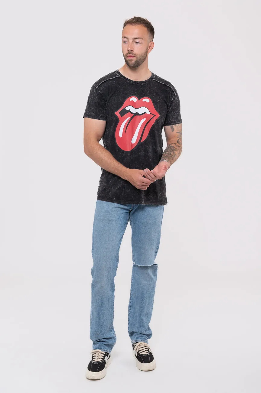 The Rolling Stones Classic Tongue Snow Wash T Shirt sold by Paradiso Clothing product image thumbnail 2