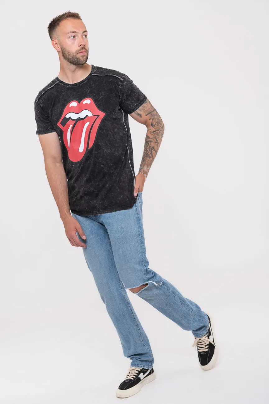 The Rolling Stones Classic Tongue Snow Wash T Shirt sold by Paradiso Clothing product image thumbnail 4