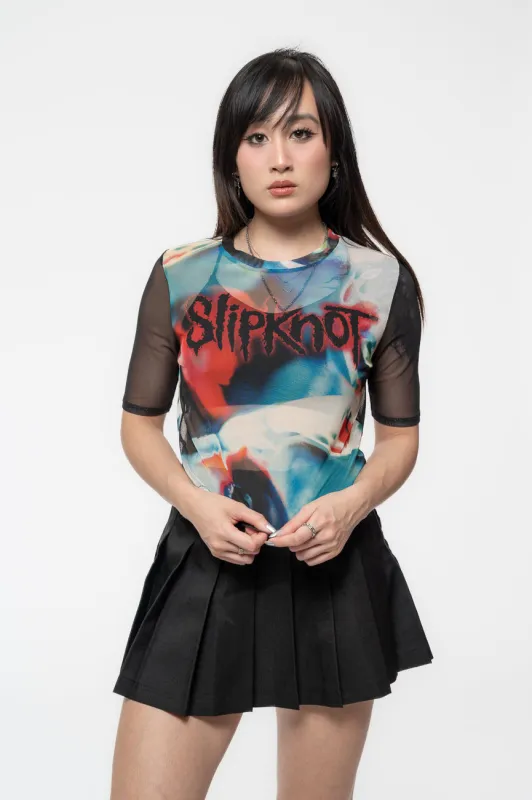 Slipknot The End So Far Face Mesh Crop Top made by Paradiso Clothing