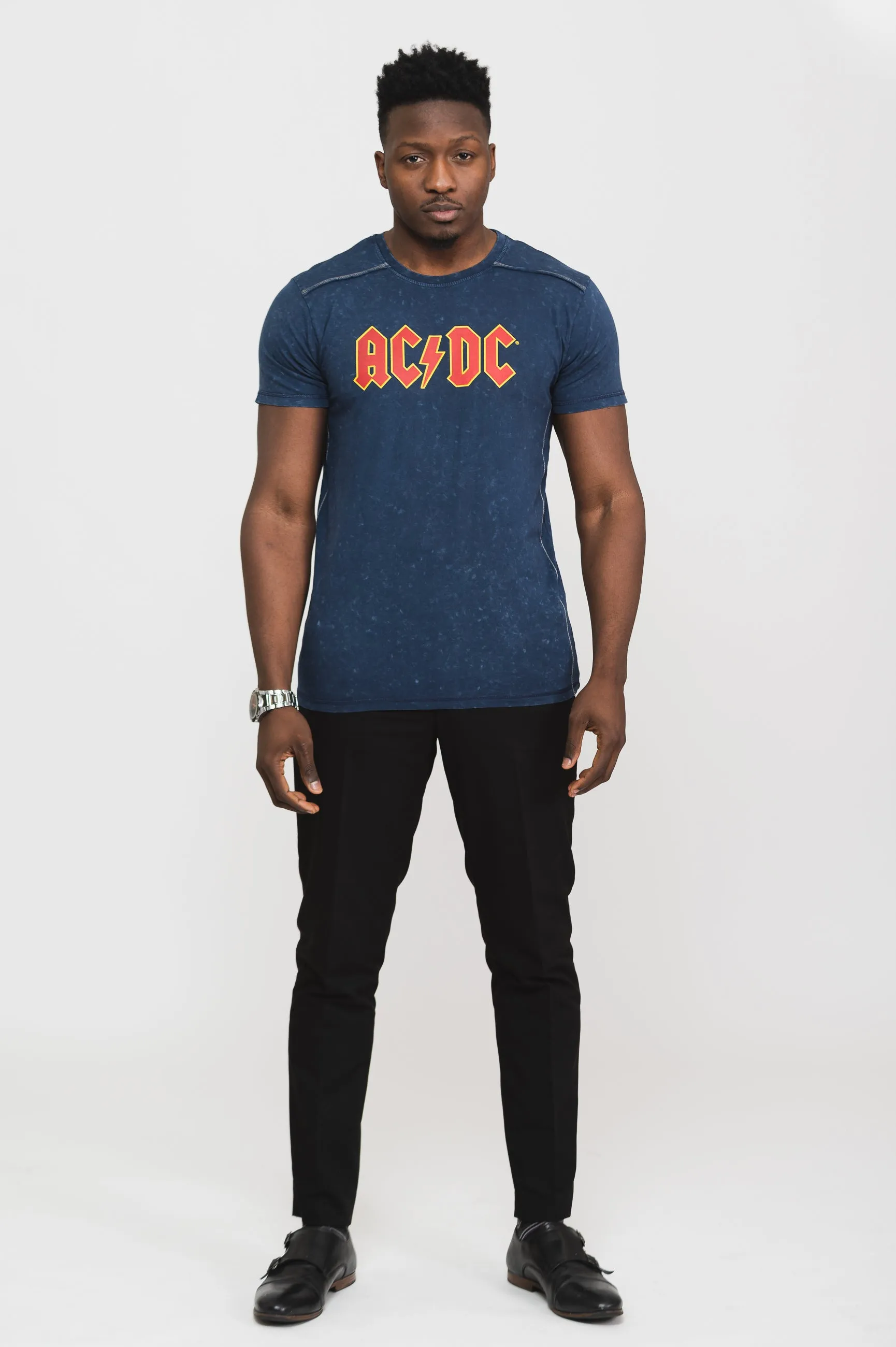 AC/DC Band Logo Snow Wash T Shirt sold by Paradiso Clothing product image thumbnail 5
