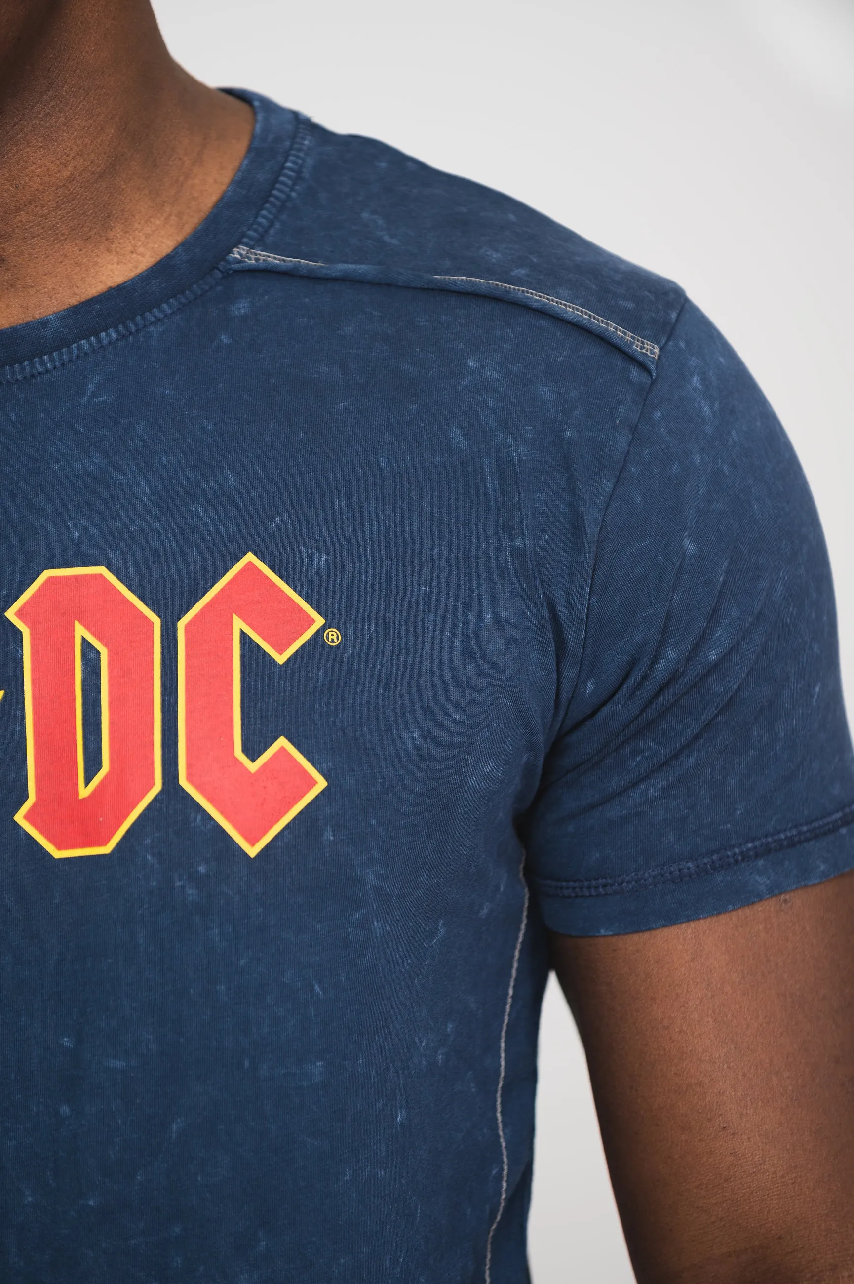 AC/DC Band Logo Snow Wash T Shirt sold by Paradiso Clothing product image thumbnail 3