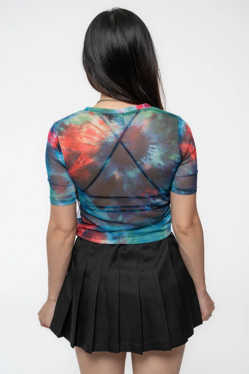 The Beatles All You Need Is Love Mesh Crop Top sold by Paradiso Clothing product image thumbnail 4