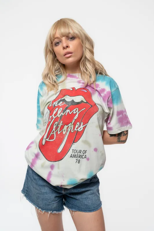 The Rolling StonesTour of USA 78 Dye Wash T Shirt sold by Paradiso Clothing