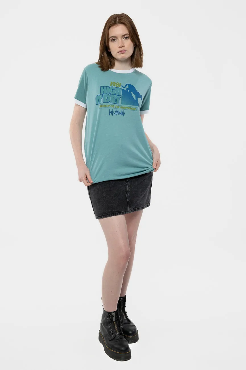 Def Leppard High N Dry Ringer T Shirt sold by Paradiso Clothing product image thumbnail 2