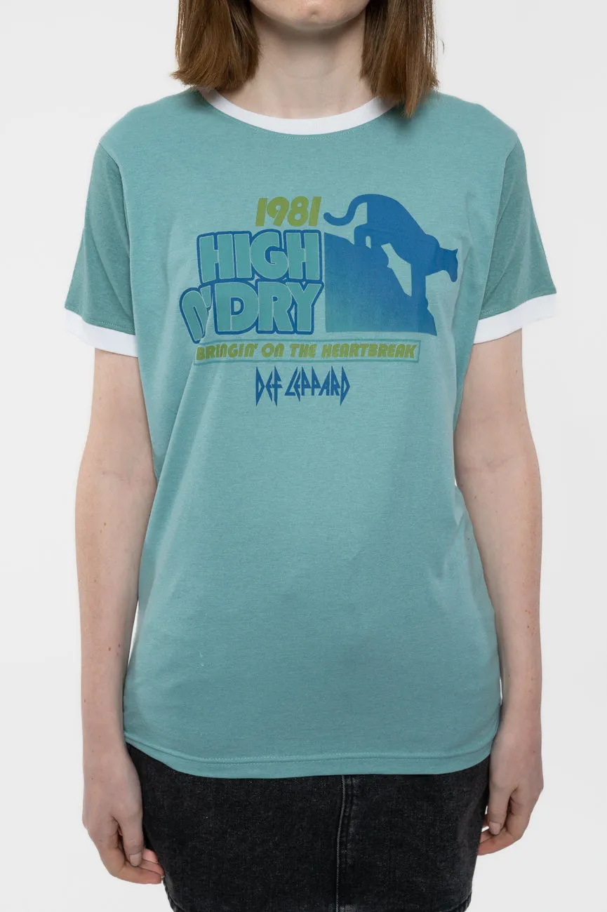 Def Leppard High N Dry Ringer T Shirt sold by Paradiso Clothing product image thumbnail 3