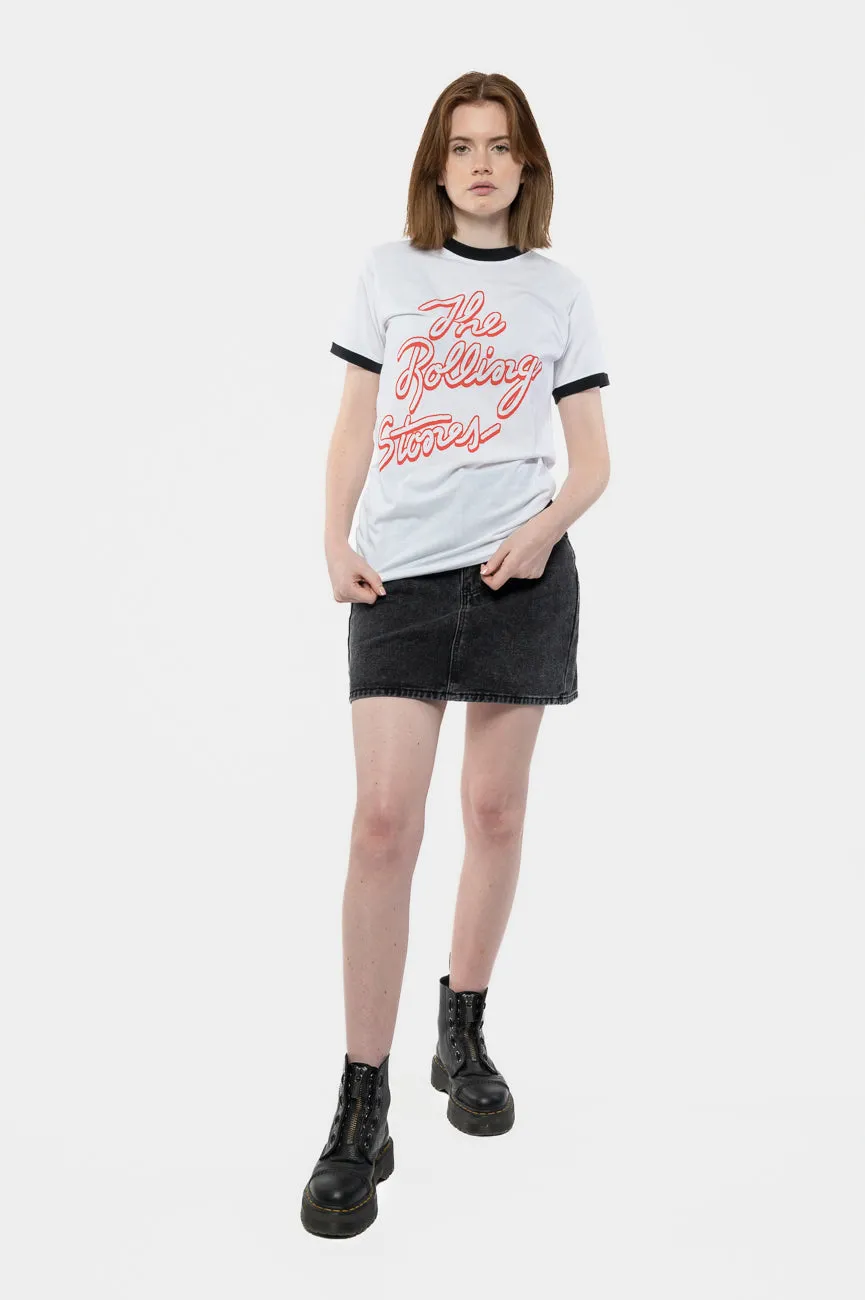 The Rolling Stones Signature Band Logo Ringer T Shirt sold by Paradiso Clothing product image thumbnail 2