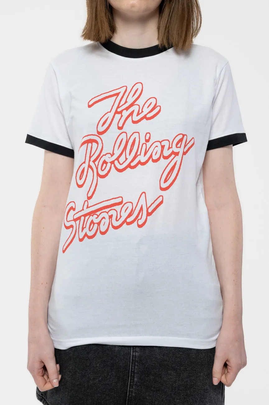 The Rolling Stones Signature Band Logo Ringer T Shirt sold by Paradiso Clothing product image thumbnail 3