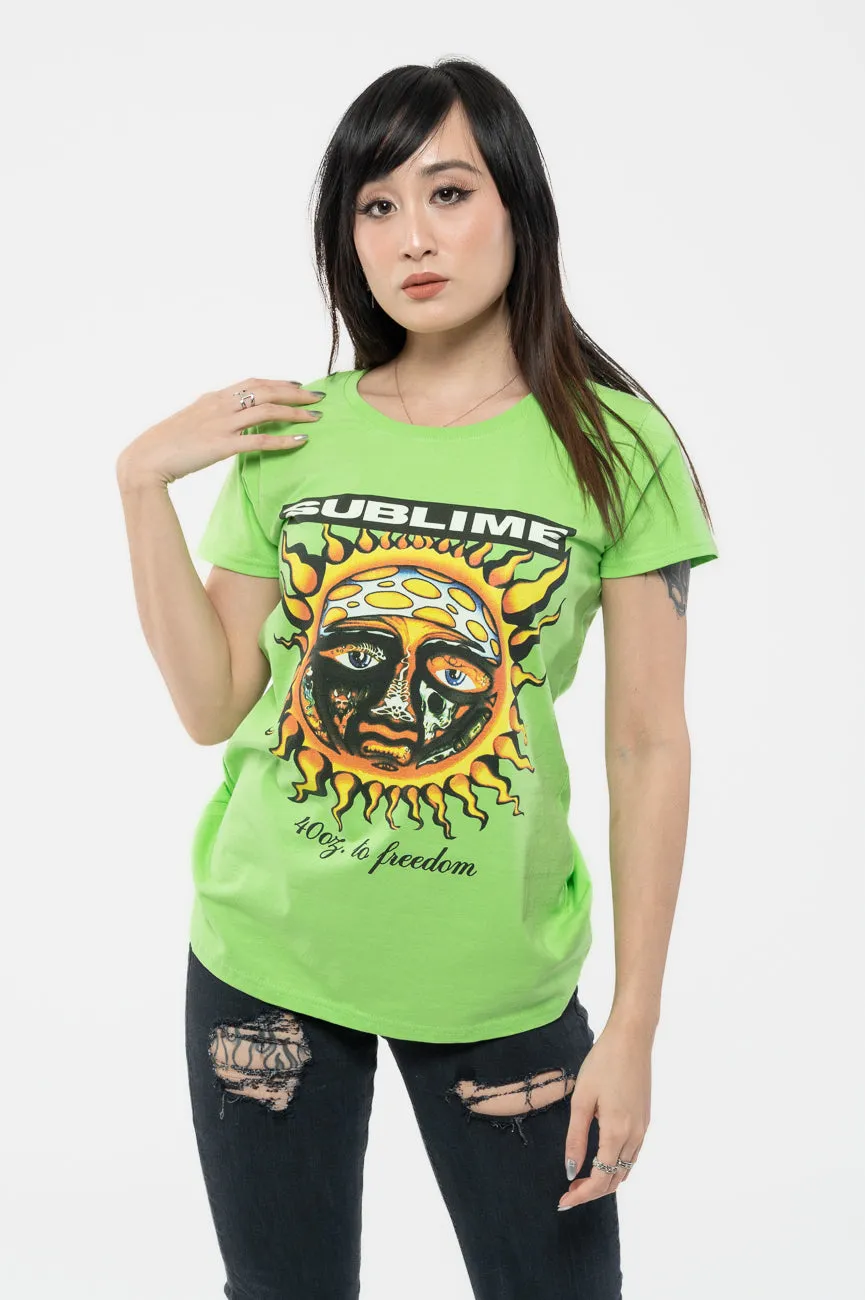 Sublime 40oz To Freedom Skinny T Shirt sold by Paradiso Clothing