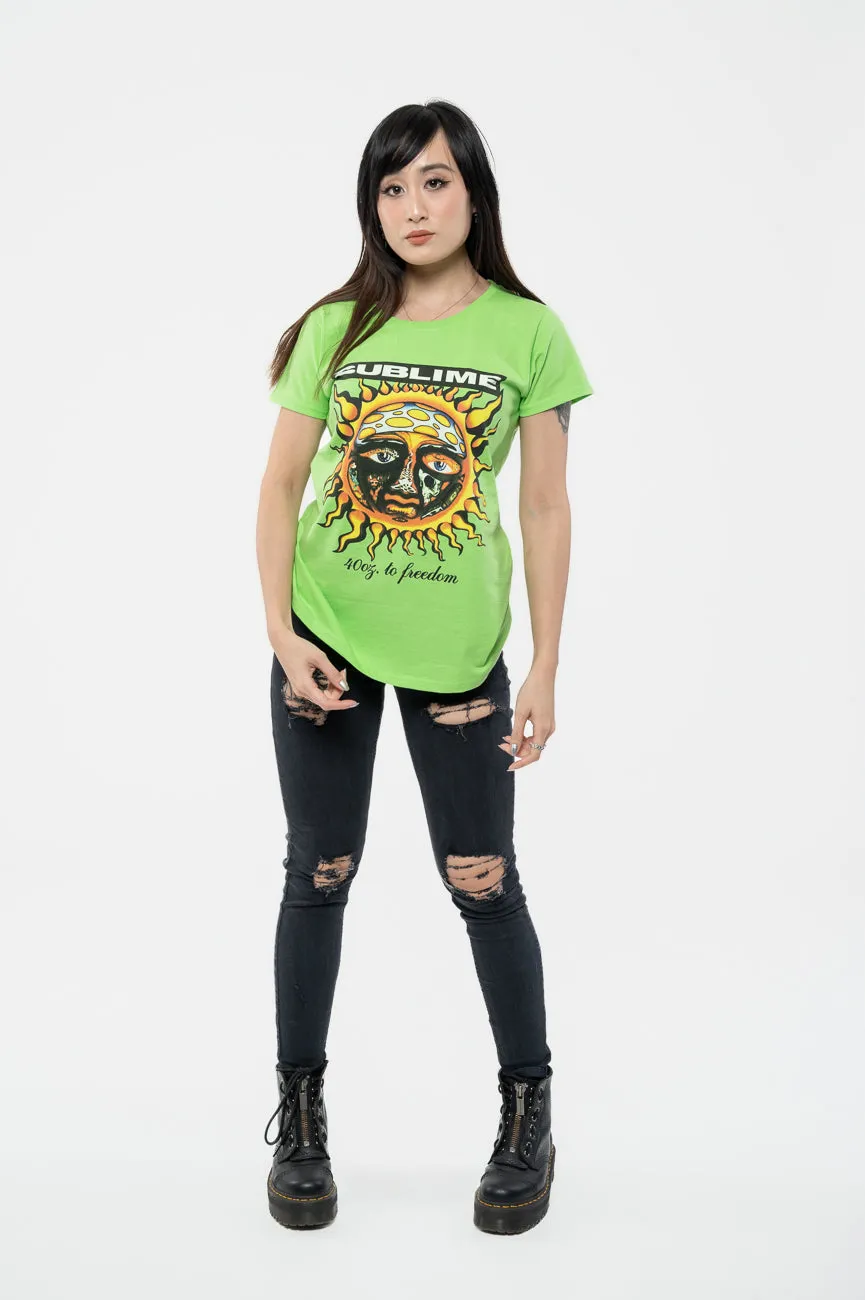 Sublime 40oz To Freedom Skinny T Shirt sold by Paradiso Clothing product image thumbnail 2