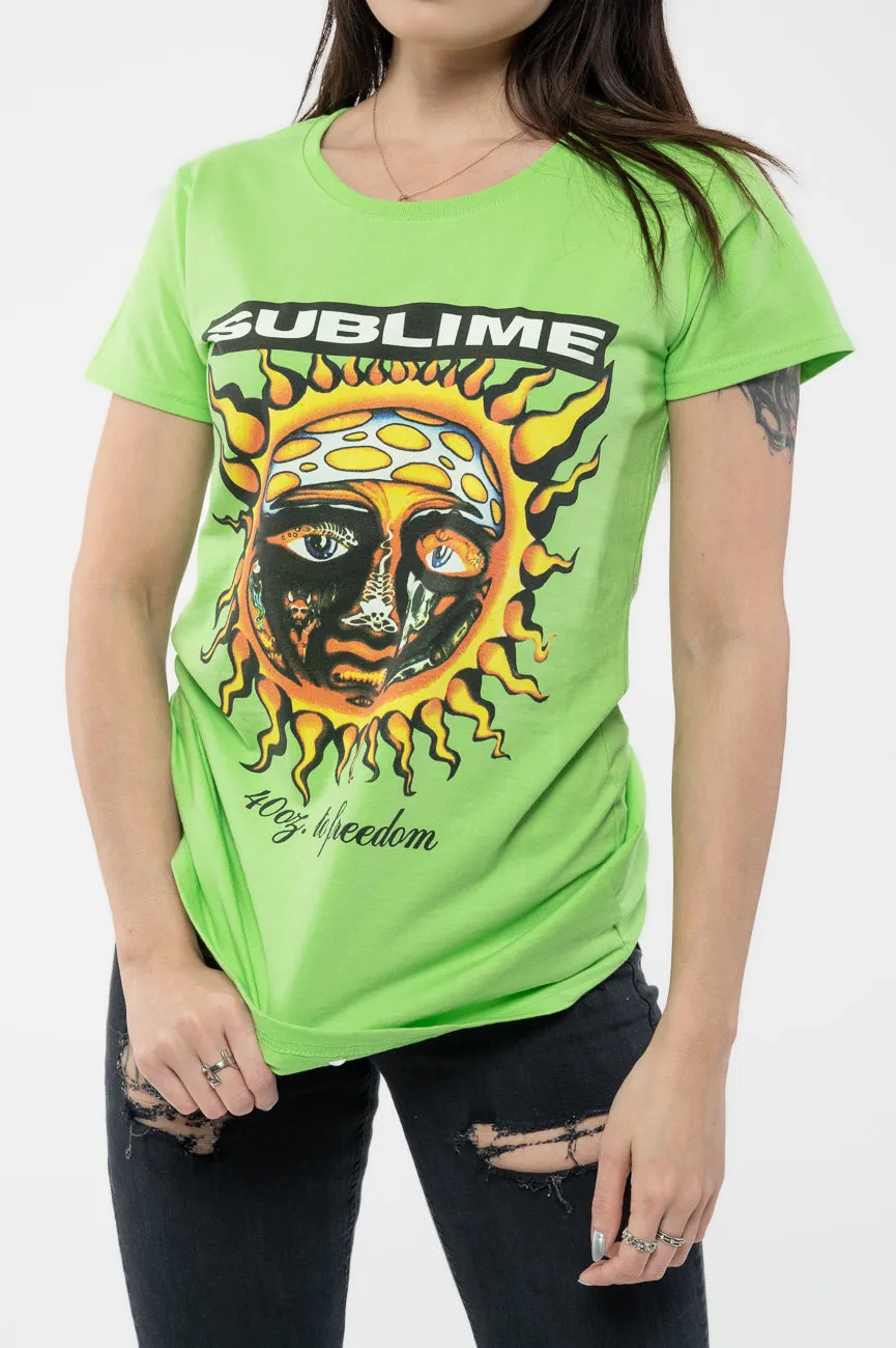 Sublime 40oz To Freedom Skinny T Shirt sold by Paradiso Clothing product image thumbnail 3