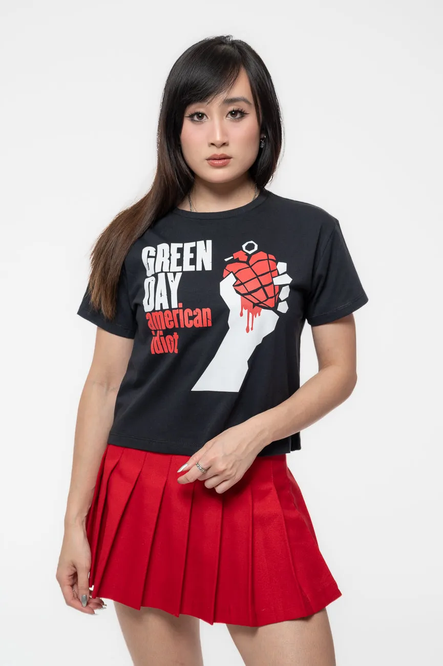 Green Day American Idiot Crop Top sold by Paradiso Clothing