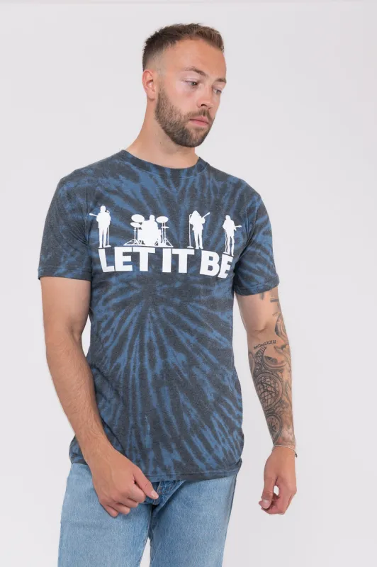 The Beatles Let It Be Silhouette Dip Dye T Shirt sold by Paradiso Clothing