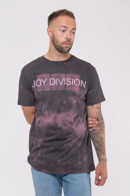 Joy Division Mini Repeater Pulse Dip Dye T Shirt made by Paradiso Clothing