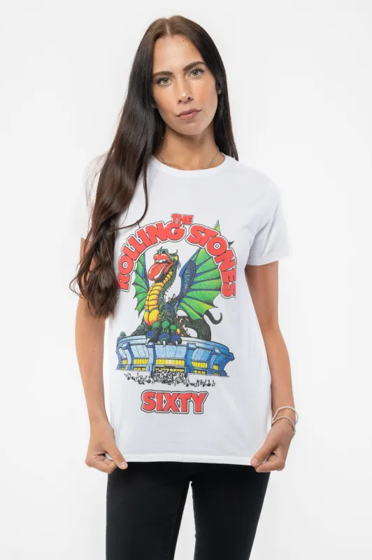 The Rolling Stones Sixty Stadium Dragon Puff print Skinny Fit T Shirt sold by Paradiso Clothing