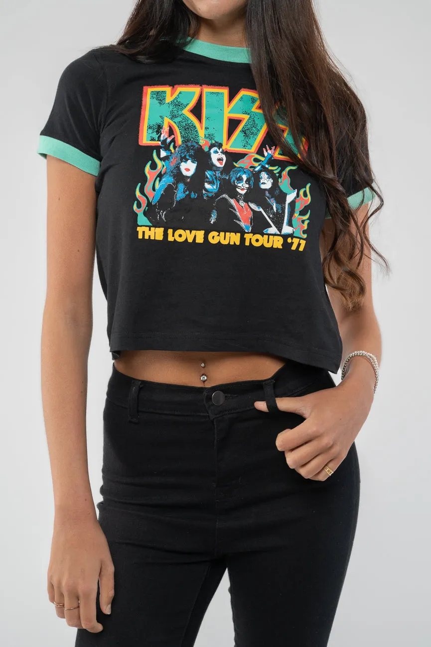 Kiss Love Gun Tour Ringer Crop Top sold by Paradiso Clothing product image thumbnail 3