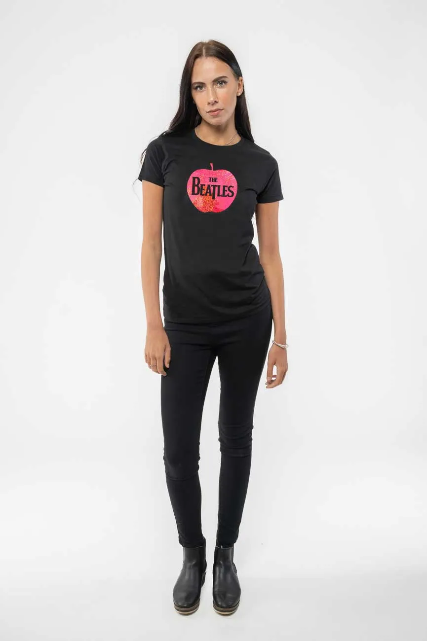 The Beatles Apple Foiled Logo Skinny Fit T Shirt sold by Paradiso Clothing