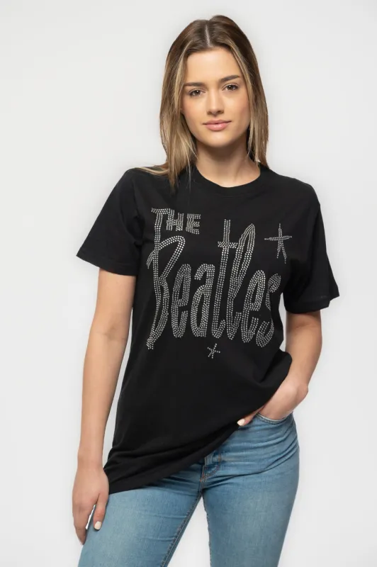 The Beatles Retro Diamante Logo T Shirt sold by Paradiso Clothing